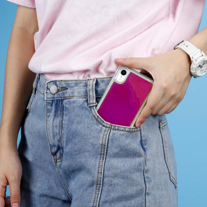 OEM - Liquid Neon Sand skal till iPhone XR - Violet