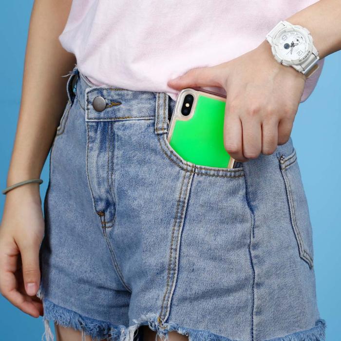OEM - Liquid Neon Sand skal till iPhone Xs Max - Grön