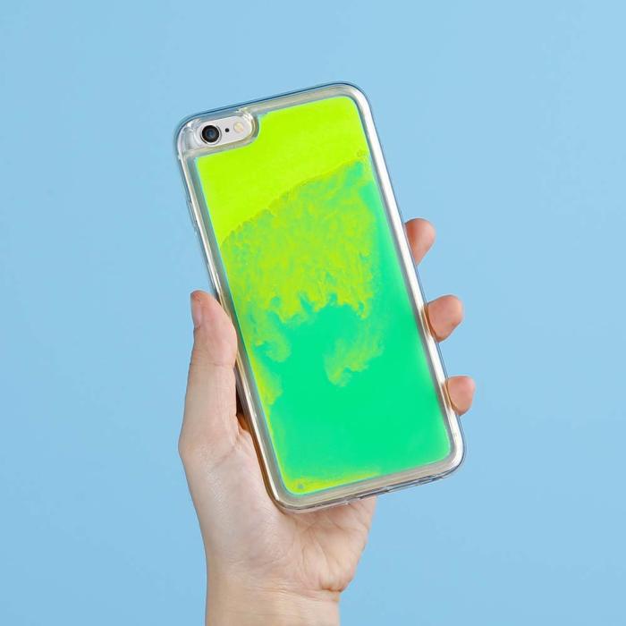 OEM - Liquid Neon Sand skal till iPhone 6/6s Plus - Grön