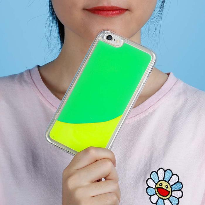 OEM - Liquid Neon Sand skal till iPhone 6/6s Plus - Grön