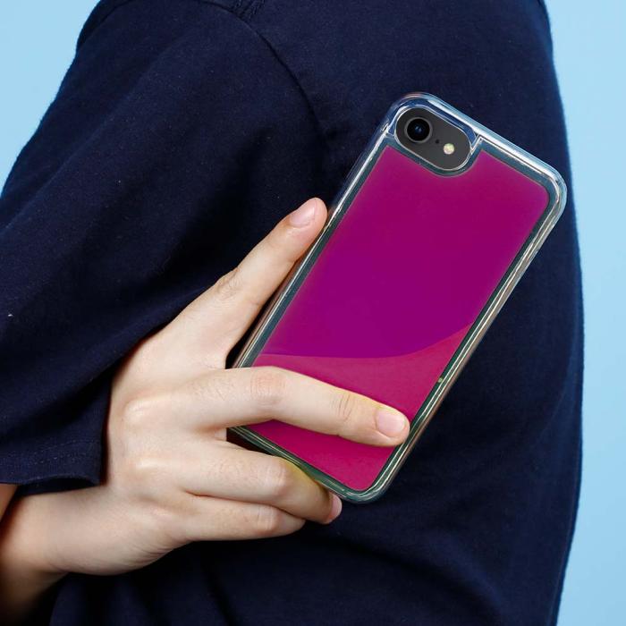 A-One Brand - Liquid Neon Sand skal till iPhone 6/7/8/SE 2020 - Violet