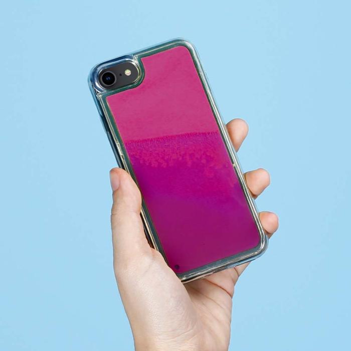 A-One Brand - Liquid Neon Sand skal till iPhone 6/7/8/SE 2020 - Violet