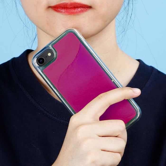 A-One Brand - Liquid Neon Sand skal till iPhone 6/7/8/SE 2020 - Violet