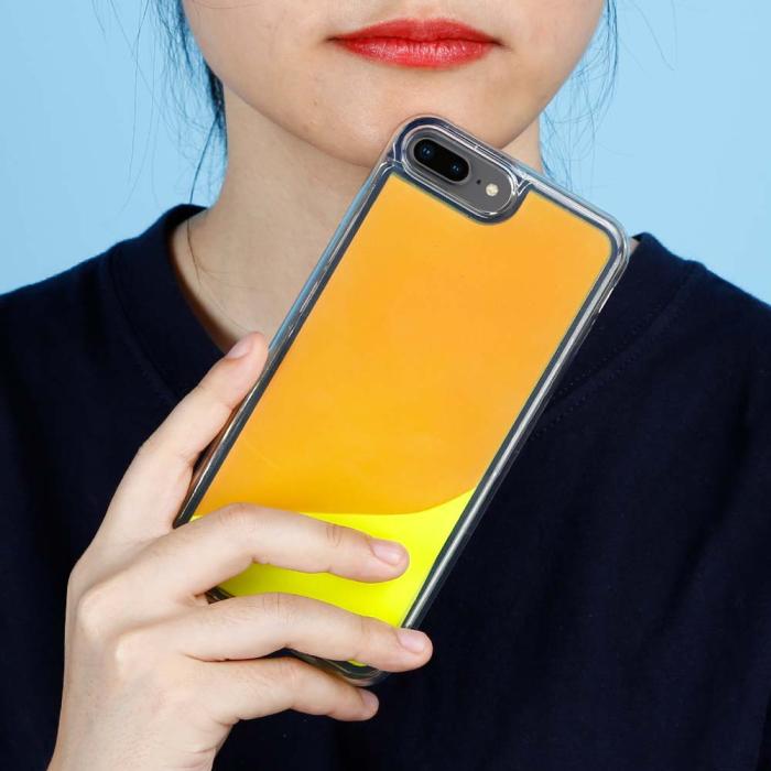 OEM - Liquid Neon Sand skal till iPhone 7 Plus & iPhone 8 Plus - Orange