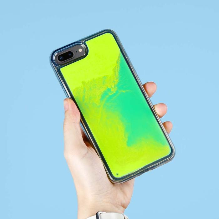 OEM - Liquid Neon Sand skal till iPhone 7 Plus & iPhone 8 Plus - Grön