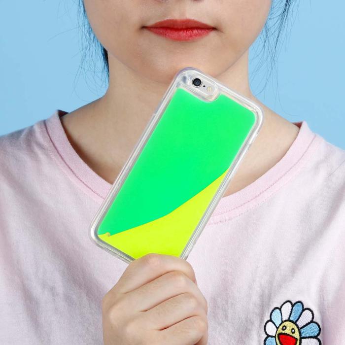 OEM - Liquid Neon Sand skal till iPhone 6/6s - Grön