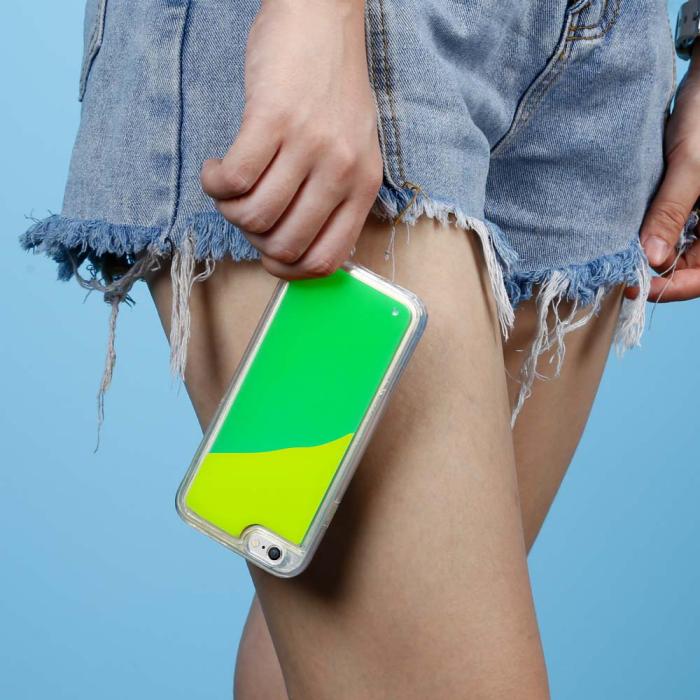 OEM - Liquid Neon Sand skal till iPhone 6/6s - Grön