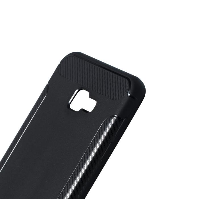 OEM - Carbon Brushed Mobilskal till Samsung Galaxy J4 Plus - Svart