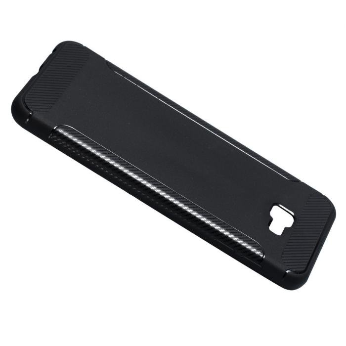 OEM - Carbon Brushed Mobilskal till Samsung Galaxy J4 Plus - Svart