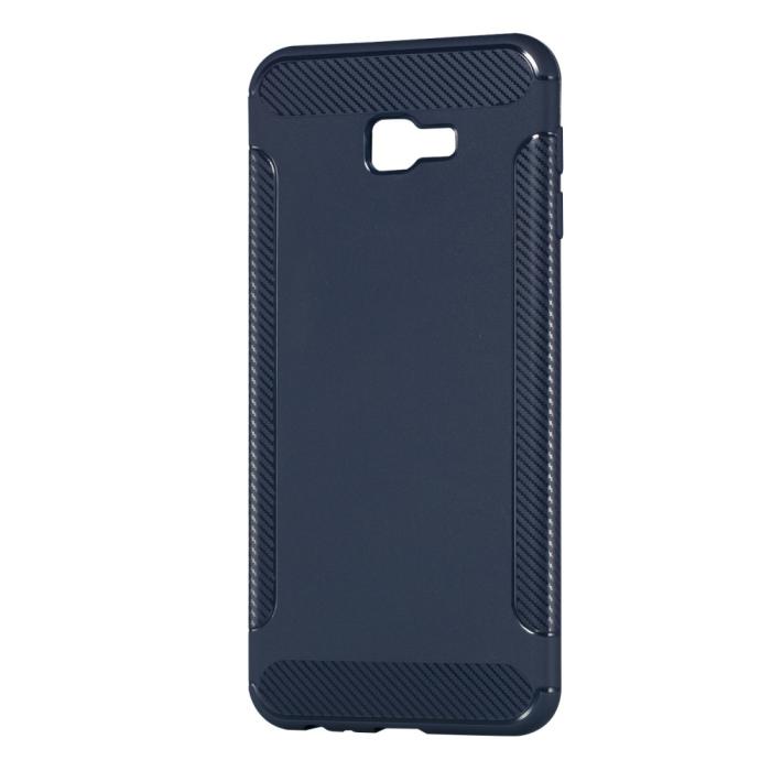 OEM - Carbon Brushed Mobilskal till Samsung Galaxy J4 Plus - Blå