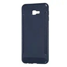 OEM - Carbon Brushed Mobilskal till Samsung Galaxy J4 Plus - Blå