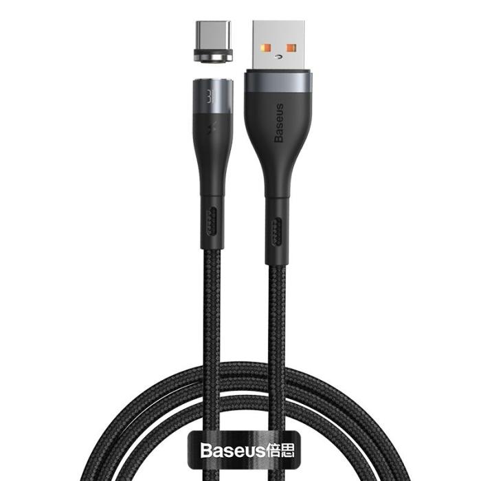 UTGATT5 - BASEUS Zinc Type-C Magnetisk kabel 100Cm/3A Svart