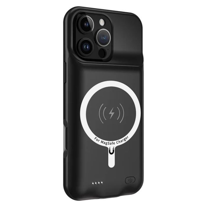 A-One Brand - iPhone 16 Pro Batteriskal Magsafe 7000mAh A19S - Svart