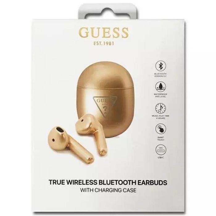 Guess - Guess TWS Bluetooth In-Ear Hörlurar Triangle Logo - Guld