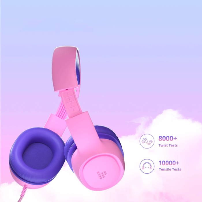 Tronsmart - Tronsmart Over-Ear Hörlurar Trådbundna till Barn Safe KH01 - Rosa