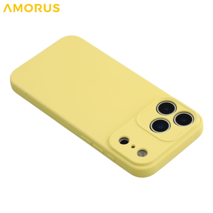 Amorus - AMORUS iPhone 17 Pro Mobilskal Precise Cutouts TPU Fiber - Gul
