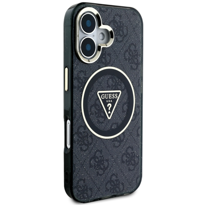 Guess - Guess iPhone 16 Mobilskal Magsafe Glitter - Svart