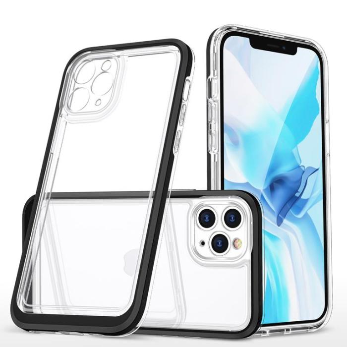 OEM - iPhone 11 Pro Max Skal Clear 3in1 - Svart