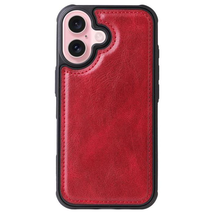A-One Brand - iPhone 17 Plånboksfodral Detachable Zipper - Röd
