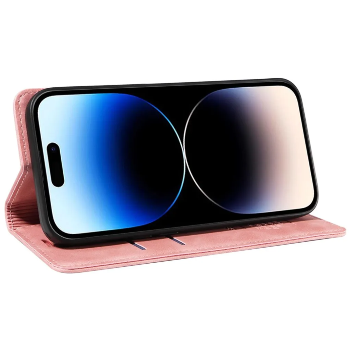 BETOPNICE - BETOPNICE iPhone 15 Pro Plånboksfodral 003 - Rosa