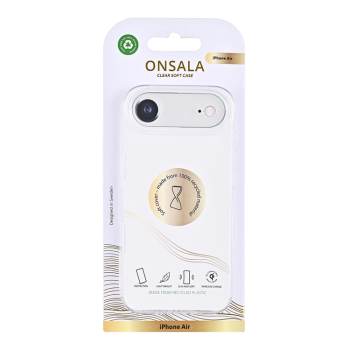 Onsala - ONSALA iPhone Air Mobilskal Återvunnen TPU - Transparent