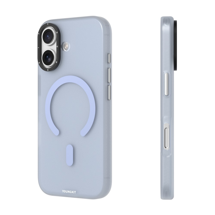 YOUNGKIT - YOUNGKIT iPhone 17 Mobilskal MagSafe PET TPU - Babyblå