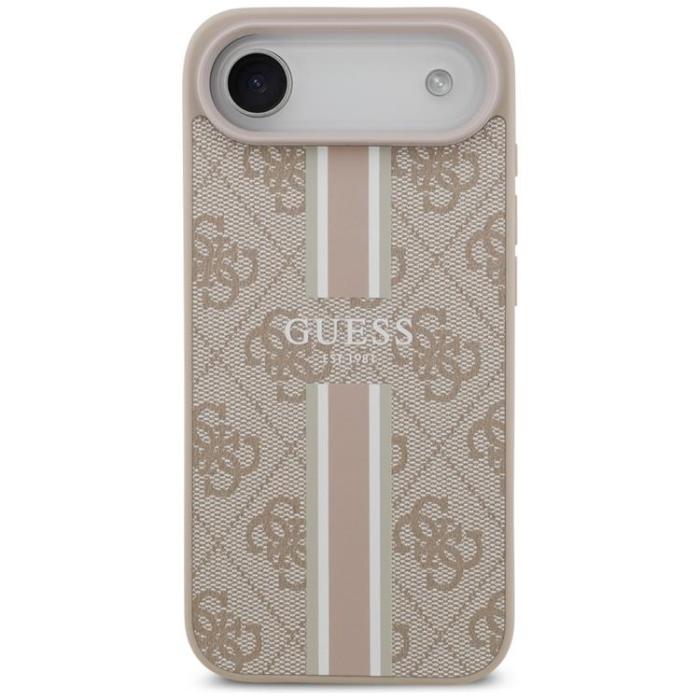Guess - Guess iPhone 17 Air Mobilskal MagSafe 4G Printed Stripes - Rosa