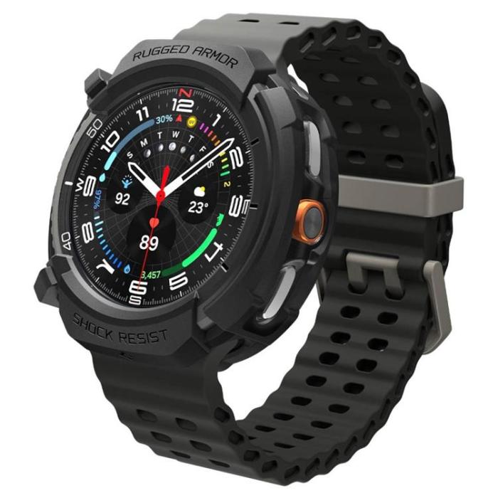 Spigen - Spigen Galaxy Watch 8 Classic (46mm) Skal Rugged Armor - Svart