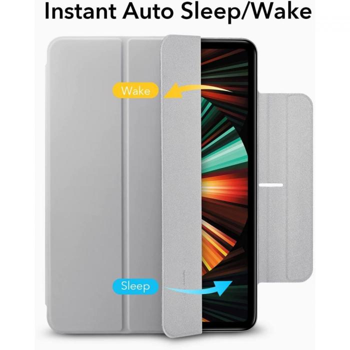 ESR - ESR iPad Pro 12.9 2018/2020/2021 Fodral Rebound Magnetic - Silver Grå