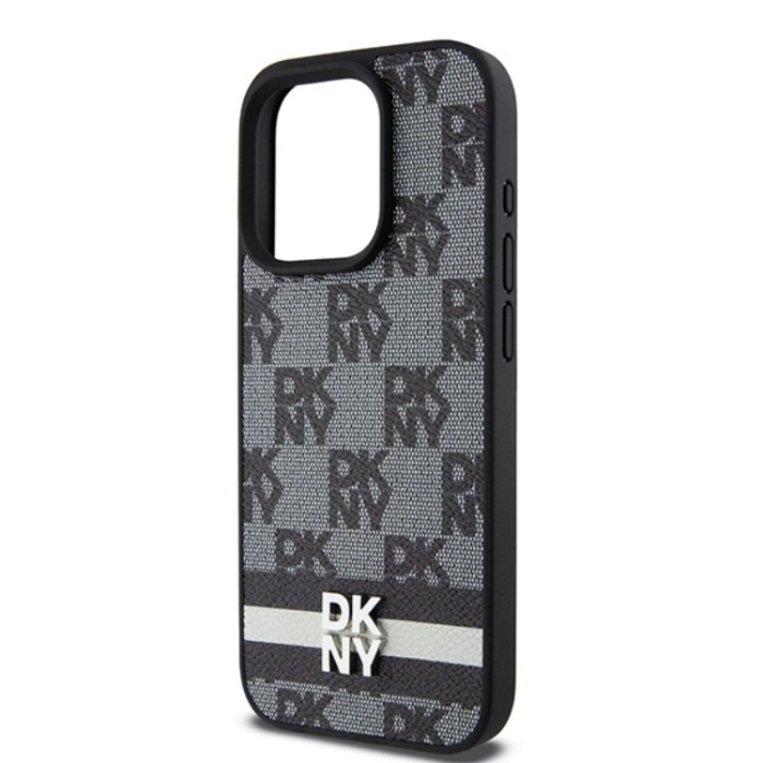 DKNY - DKNY iPhone 15 Pro Max Mobilskal Läder Checkered Mono Pattern