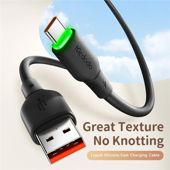 MCDODO - MCDODO USB-A - USB-C 6A Kabel 1.2M CA-475 Alpha - Svart