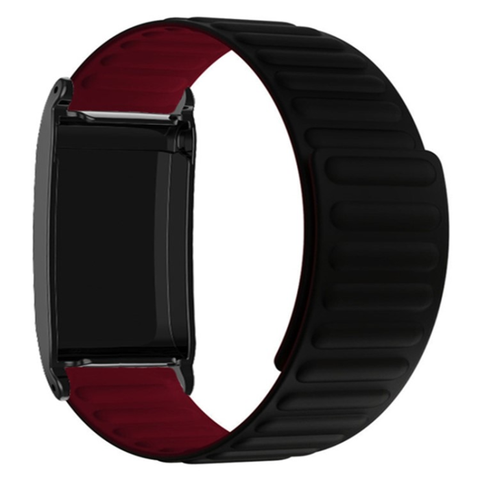 A-One Brand - Whoop 4.0 Armband Magnetic Silikon - Svart/Wine Röd