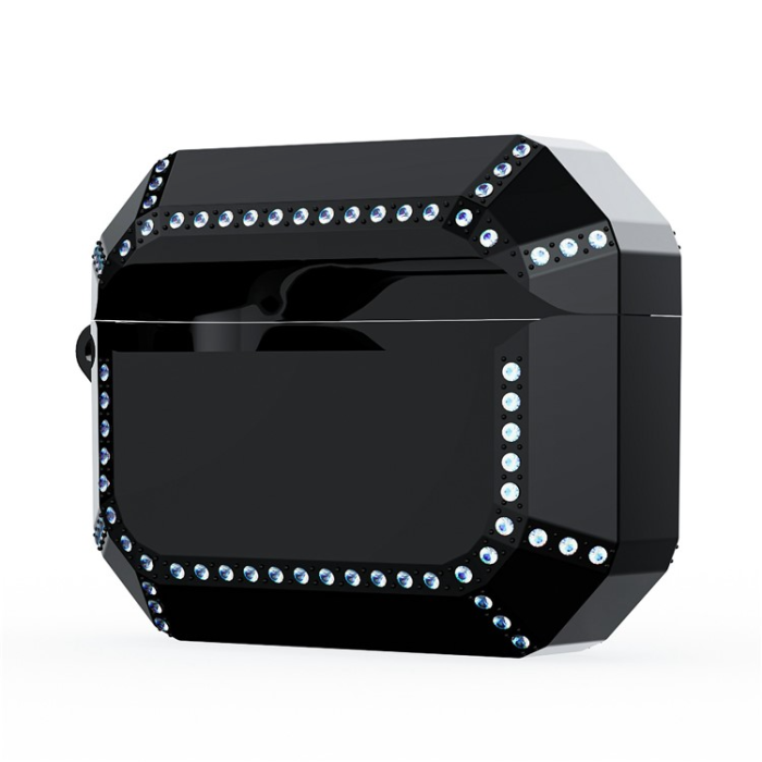 OEM - Airpods Pro 2 Skal Rhinestone Shockproof - Solid Svart