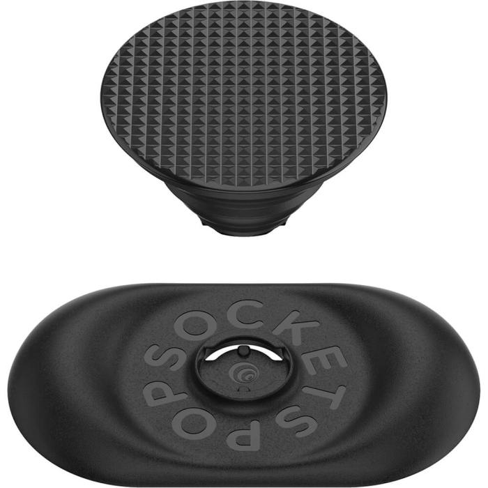 UTGATT - POPSOCKETS Pocketable Knurled Black Avtagbart Grip med Ställfunktion