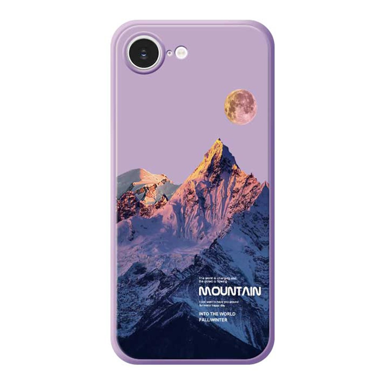 iPhone 16e Mobilskal Blue Snow Mountain TPU - Lila | 2353 | AlltMobil