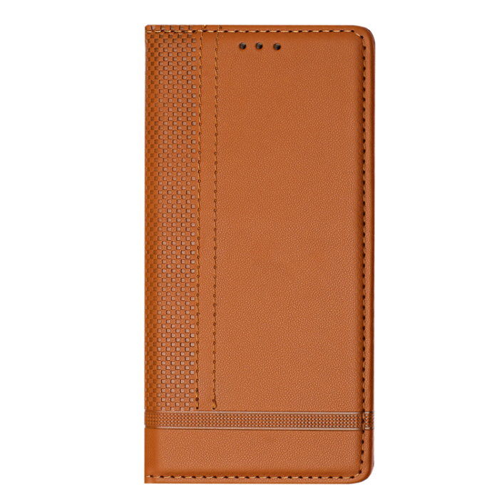 A-One Brand - iPhone 17 Pro Max Plånboksfodral L Shaped Grid Pattern - Brun