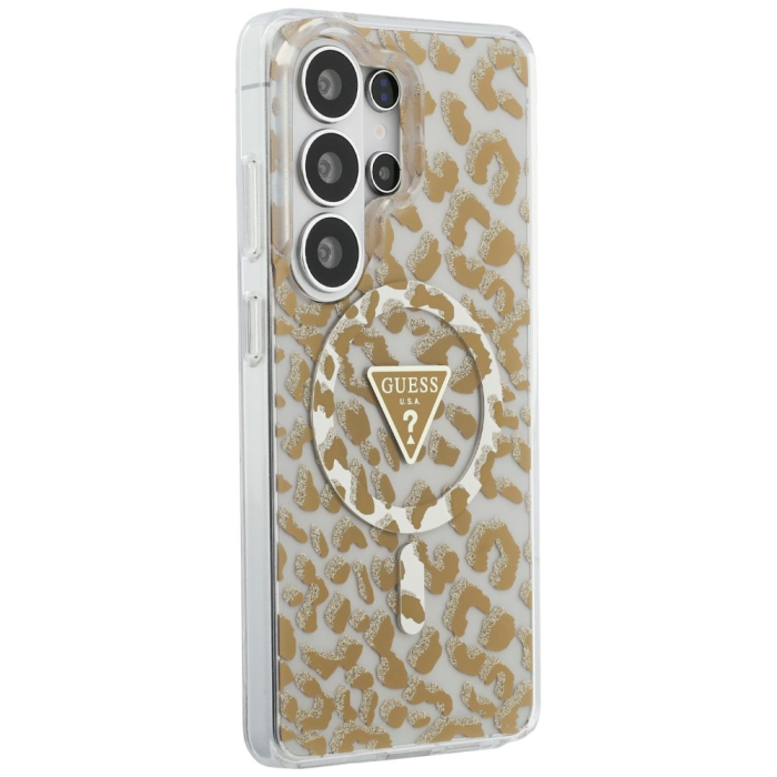 Guess - Guess Mobilskal För Galaxy S26 Ultra MagSafe IML Leopard Print Triangle