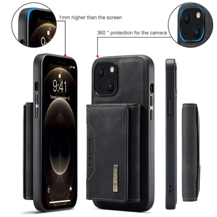 DG.MING - DG.MING iPhone 14 Plånboksfodral M2 Detachable 2in1 - Svart