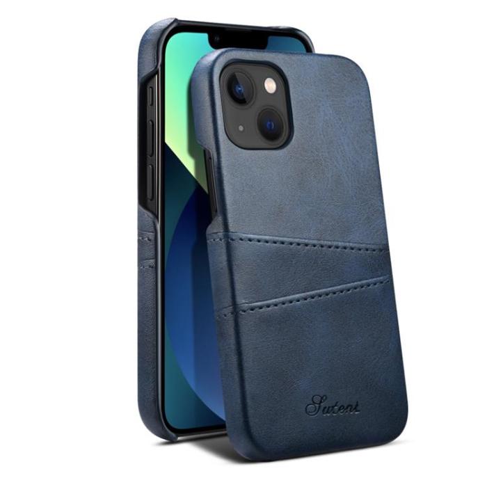 UTGATT1 - SUTENI iPhone 14 Skal Korthållare - Blå