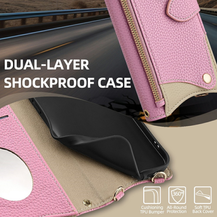 A-One Brand - OnePlus 15 5G Plånboksfodral Irregular Tail Style Läder - Rosa