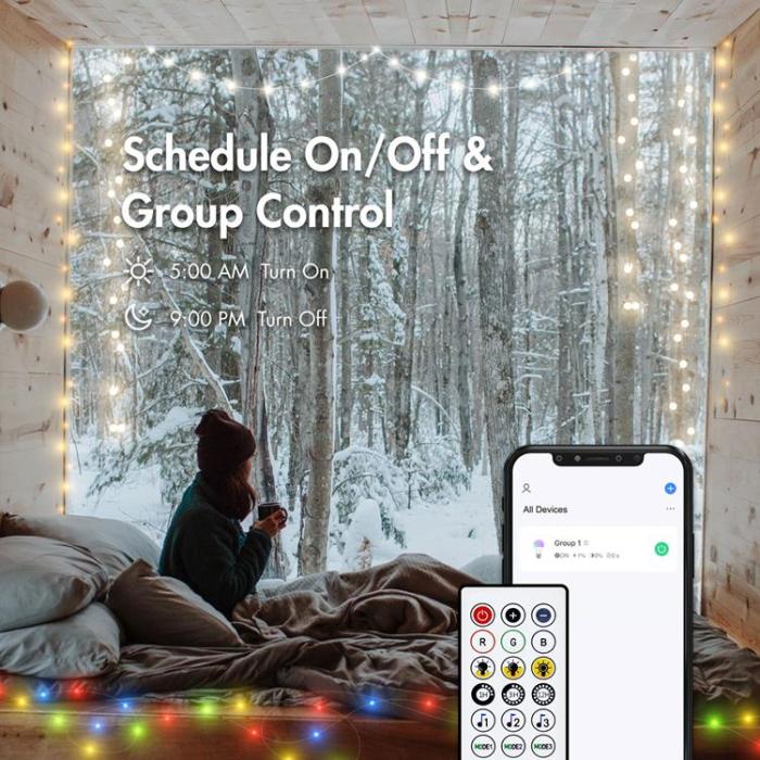 LogiLink - LogiLink RGB-ljusslinga med fjärrkontroll och WiFi Tuya IP65 3 m
