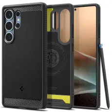 Spigen - Spigen Mobilskal till Galaxy S25 Ultra MagSafe Rugged Armor - Svart