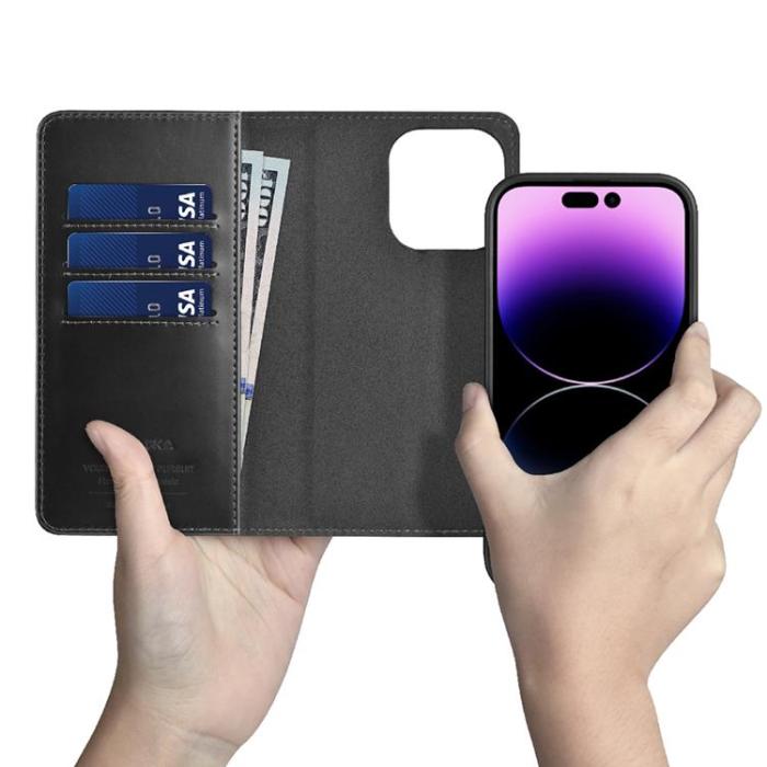 PULOKA - Puloka iPhone 14 Pro Plånboksfodral Magsafe 2in1 Detachable - Svart