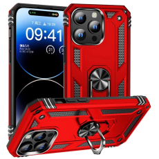 A-One Brand - iPhone 15 Pro Max Mobilskal med Kickstand - Röd