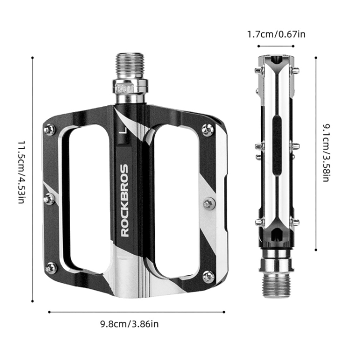 Rockbros - Rockbros MTB-Pedaler i Aluminium K306-BK - Svart