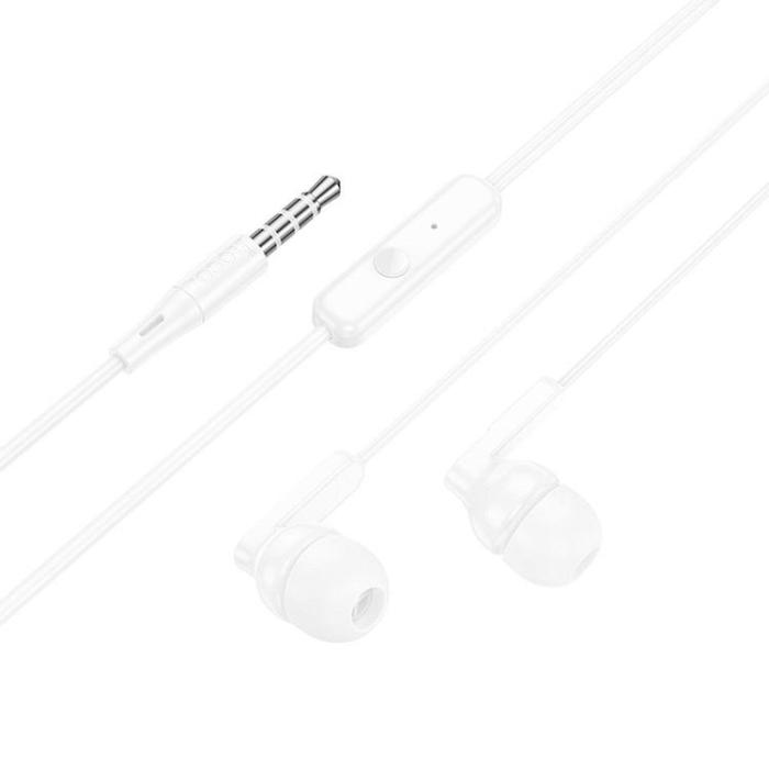 Hoco - HOCO Trådbundna Hörlurar Jack 3.5 mm med Mikrofon M121 - Vit