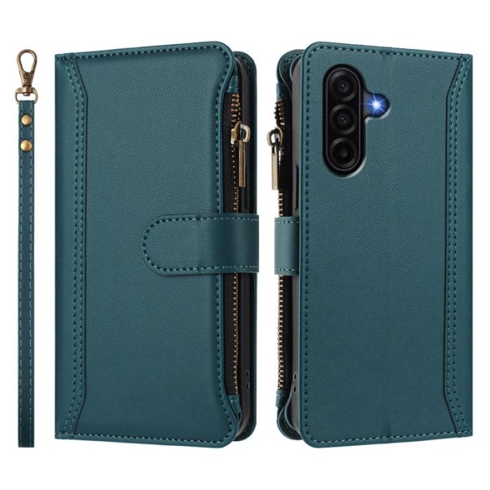 OEM - Samsung Galaxy A57 Plånboksfodral Konstläder 9 Kortfack - Grön