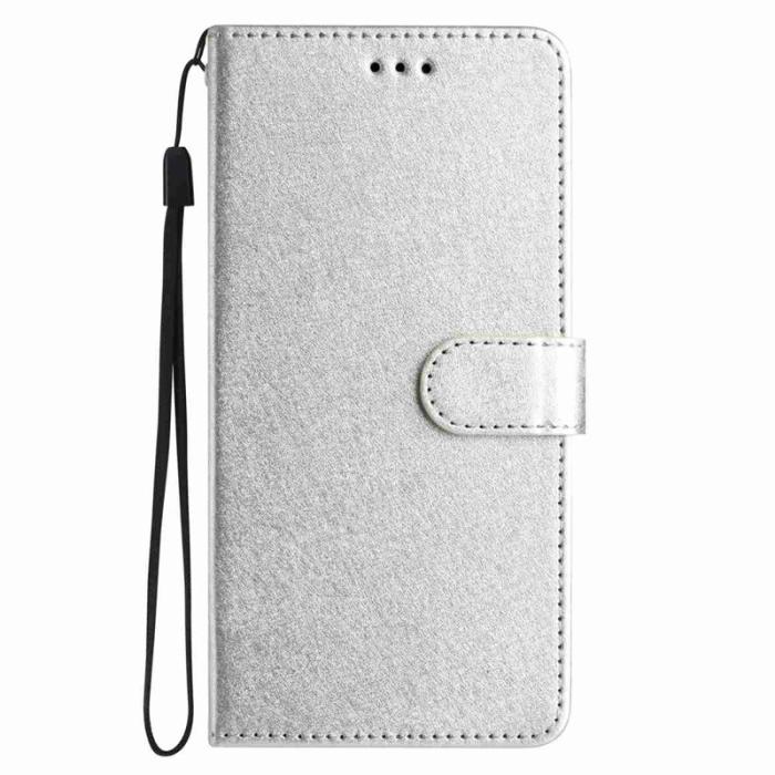 OEM - Samsung Galaxy A57 Plånboksfodral Konstläder Magnetisk Stängning - Silver