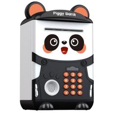 OEM - Sparagris för Barn (3-8 år) Myntburk med Fingeravtrycksbankomat Pandaformad 7602