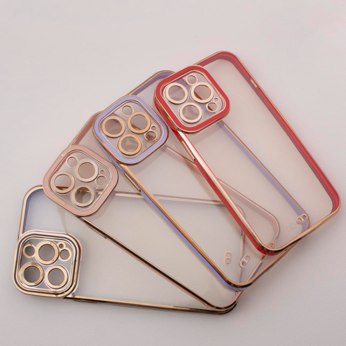 UTGATT1 - iPhone 12 Pro Max Skal Gold Frame - Vit